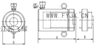 机械式螺母锁定千斤顶结构图
