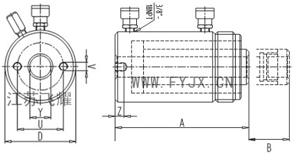 双作用空心千斤顶结构图