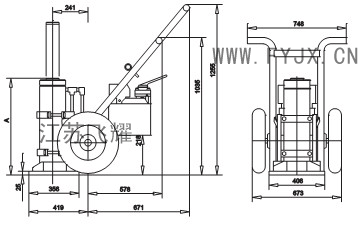 移动式架车机示意图
