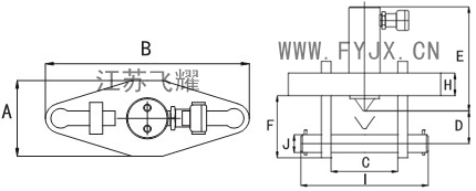 液压法兰劈开器示意图