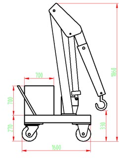 配重式液压吊车示意图